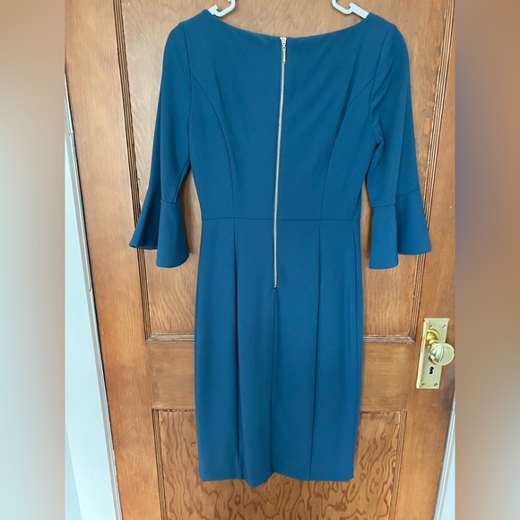 White House Black Market Teal Stretch Dress - Picture 3 of 4